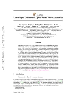 Hawk: Learning to Understand Open-World Video Anomalies