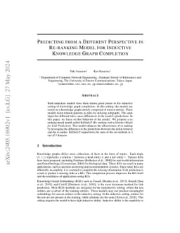 Predicting from a Different Perspective: A Re-ranking Model for
  Inductive Knowledge Graph Completion