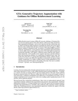 GTA: Generative Trajectory Augmentation with Guidance for Offline
  Reinforcement Learning