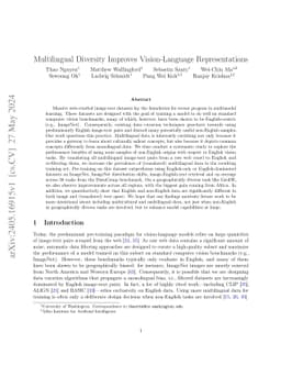 Multilingual Diversity Improves Vision-Language Representations