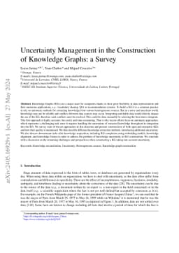 Uncertainty Management in the Construction of Knowledge Graphs: a Survey