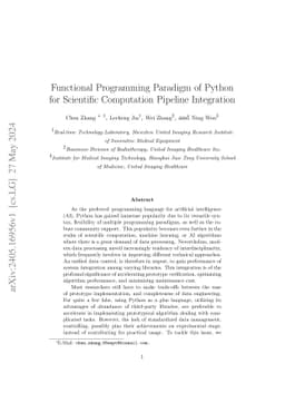 Functional Programming Paradigm of Python for Scientific Computation
  Pipeline Integration
