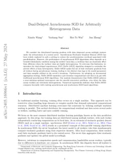 Dual-Delayed Asynchronous SGD for Arbitrarily Heterogeneous Data