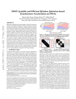 SWAT: Scalable and Efficient Window Attention-based Transformers
  Acceleration on FPGAs