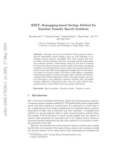 RSET: Remapping-based Sorting Method for Emotion Transfer Speech
  Synthesis