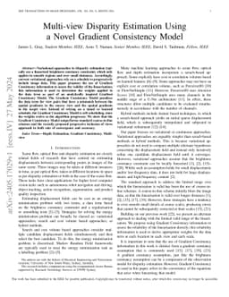 Multi-view Disparity Estimation Using a Novel Gradient Consistency Model