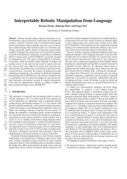 Interpretable Robotic Manipulation from Language