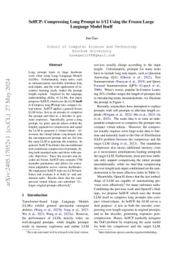 SelfCP: Compressing Over-Limit Prompt via the Frozen Large Language
  Model Itself