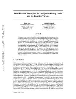 Dual feature reduction for the sparse-group lasso and its adaptive
  variant