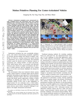 Motion Primitives Planning For Center-Articulated Vehicles