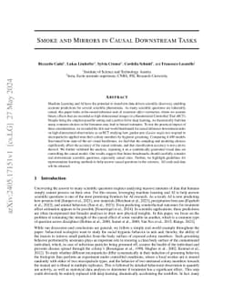 Smoke and Mirrors in Causal Downstream Tasks