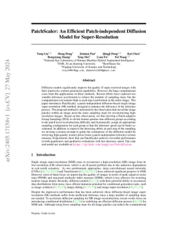 PatchScaler: An Efficient Patch-Independent Diffusion Model for
  Super-Resolution