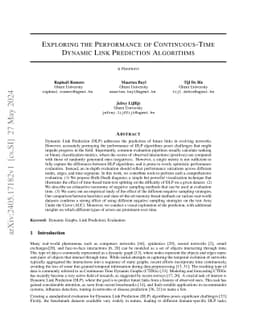 Exploring the Performance of Continuous-Time Dynamic Link Prediction
  Algorithms