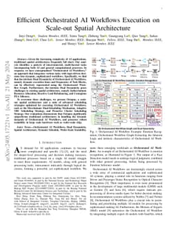 Efficient Orchestrated AI Workflows Execution on Scale-out Spatial
  Architecture