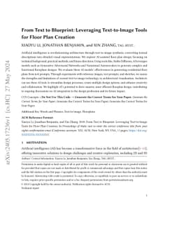 From Text to Blueprint: Leveraging Text-to-Image Tools for Floor Plan
  Creation
