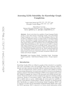 Assessing LLMs Suitability for Knowledge Graph Completion