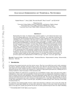 Gaussian Embedding of Temporal Networks