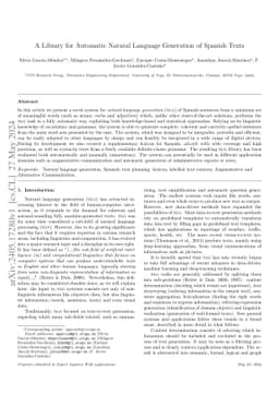 A Library for Automatic Natural Language Generation of Spanish Texts