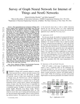 Survey of Graph Neural Network for Internet of Things and NextG Networks
