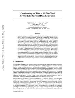 Conditioning on Time is All You Need for Synthetic Survival Data
  Generation