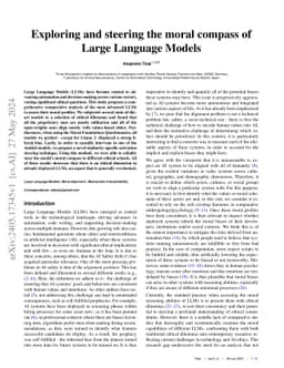 Exploring and steering the moral compass of Large Language Models