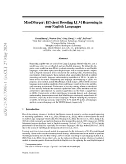 MindMerger: Efficient Boosting LLM Reasoning in non-English Languages