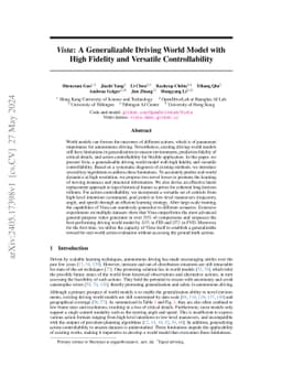 Vista: A Generalizable Driving World Model with High Fidelity and
  Versatile Controllability
