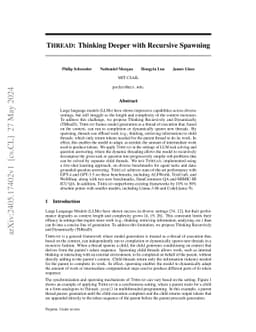 THREAD: Thinking Deeper with Recursive Spawning