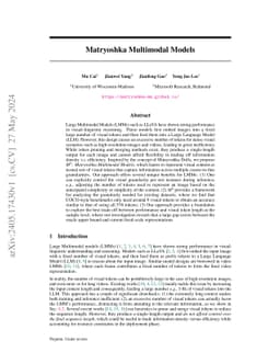 Matryoshka Multimodal Models
