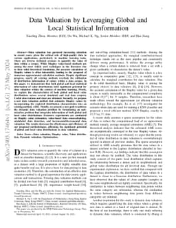 Data Valuation by Leveraging Global and Local Statistical Information