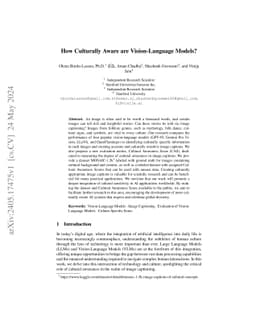 How Culturally Aware are Vision-Language Models?