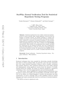 StatWhy: Formal Verification Tool for Statistical Hypothesis Testing Programs