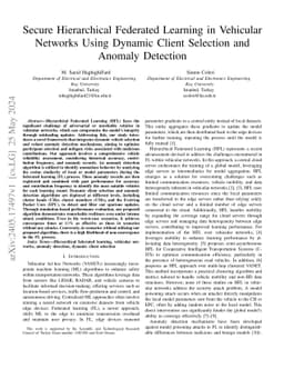 Secure Hierarchical Federated Learning in Vehicular Networks Using
  Dynamic Client Selection and Anomaly Detection