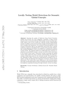 Locally Testing Model Detections for Semantic Global Concepts