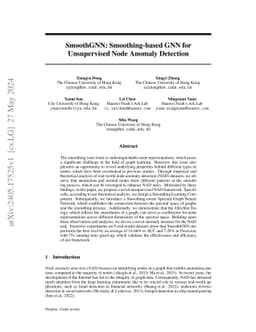 SmoothGNN: Smoothing-based GNN for Unsupervised Node Anomaly Detection