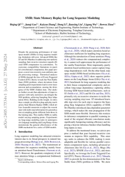 SMR: State Memory Replay for Long Sequence Modeling