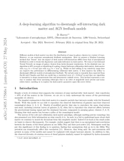 A deep-learning algorithm to disentangle self-interacting dark matter
  and AGN feedback models