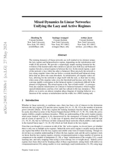 Mixed Dynamics In Linear Networks: Unifying the Lazy and Active Regimes