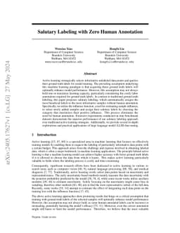 Salutary Labeling with Zero Human Annotation
