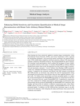 Enhancing Global Sensitivity and Uncertainty Quantification in Medical
  Image Reconstruction with Monte Carlo Arbitrary-Masked Mamba