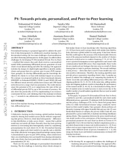 P4: Towards private, personalized, and Peer-to-Peer learning