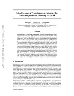 MindFormer: A Transformer Architecture for Multi-Subject Brain Decoding
  via fMRI