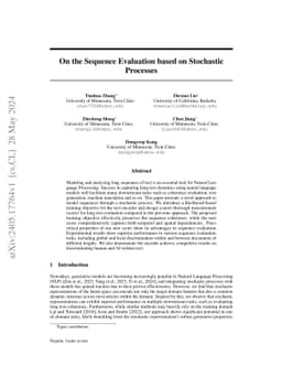 On the Sequence Evaluation based on Stochastic Processes