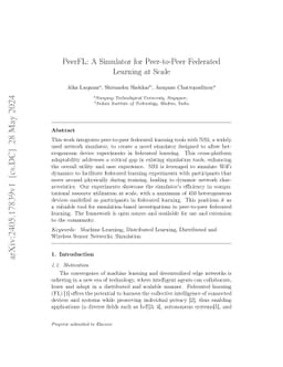 PeerFL: A Simulator for Peer-to-Peer Federated Learning at Scale