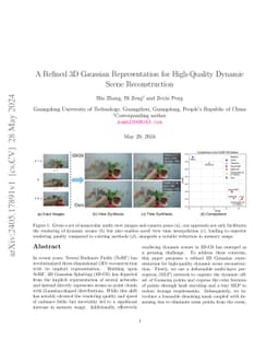 A Refined 3D Gaussian Representation for High-Quality Dynamic Scene
  Reconstruction
