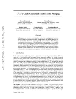$C^2M^3$: Cycle-Consistent Multi-Model Merging