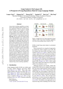 Long Context is Not Long at All: A Prospector of Long-Dependency Data
  for Large Language Models
