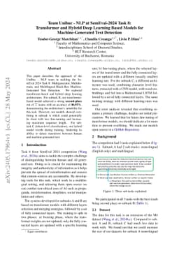 Transformer and Hybrid Deep Learning Based Models for Machine-Generated
  Text Detection