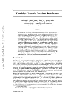 Knowledge Circuits in Pretrained Transformers