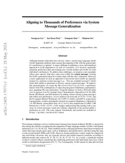 Aligning to Thousands of Preferences via System Message Generalization